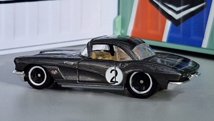 Машинка Базовая Hot Wheels '62 Corvette Then and Now 1:64 HKJ42 Grey - Retromagaz, image 3