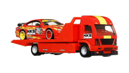 Машинка Premium Hot Wheels 2шт Nissan Silvia (S15) и Транспортер Aero Lift Team Transport 1:64 FLF56/HCR35 Red - Retromagaz, image 2