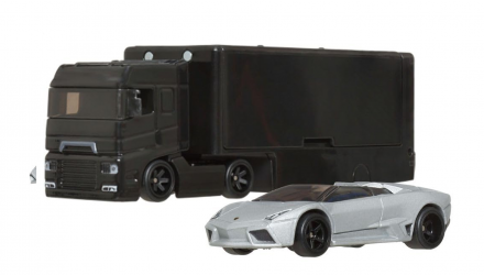 Машинка Premium 2шт Hot Wheels Lamborghini Reventón Roadster / Flipsider Hauler Team Transport 1:64 JBM31 Grey - Retromagaz, image 4
