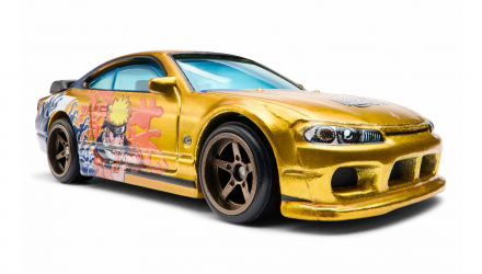 Машинка Premium Hot Wheels Naruto Nissan Silvia (S15) Mattel Creations Collaboratory 1:64 JNN04 Yellow - Retromagaz, image 2