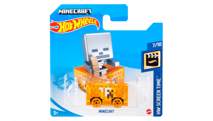 Машинка Базовая Hot Wheels Minecraft Minecart Screen Time 1:64 GRX95 Orange - Retromagaz, image 1