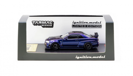 Машинка Premium Tarmac Works Х Ignition Model 1:64 Nismo R34 GT-R Z-tune 1:64 IG3839 Purple - Retromagaz, image 4