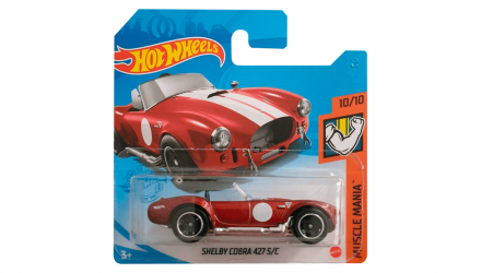 Машинка Базова Hot Wheels Shelby Cobra 427 S/C Muscle Mania 1:64 GTB48 Red - Retromagaz, image 1