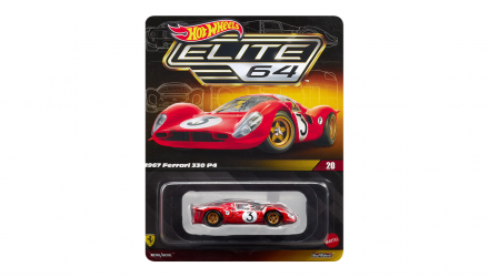 Машинка Premium Hot Wheels 1967 Ferrari 330 P4 Elite 64 1:64 JCP47 Red - Retromagaz, image 1