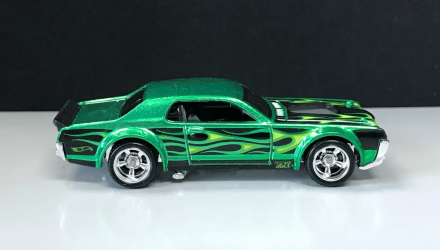 Машинка Базова Hot Wheels '68 Mercury Cougar Super Treasure Hunt STH Flames 1:64 GTD02 Green - Retromagaz, image 4