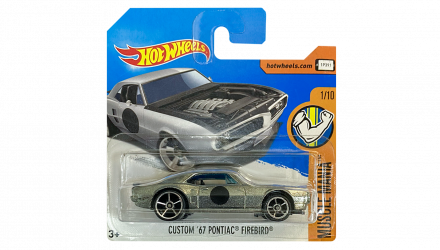 Машинка Базовая Hot Wheels Custom '67 Pontiac Firebird Muscle Mania 1:64 DTW82 Silver - Retromagaz, image 1