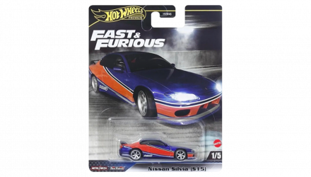 Машинка Premium Hot Wheels Nissan Silvia (S15) Fast & Furious 1:64 HYP73 Blue - Retromagaz, image 1