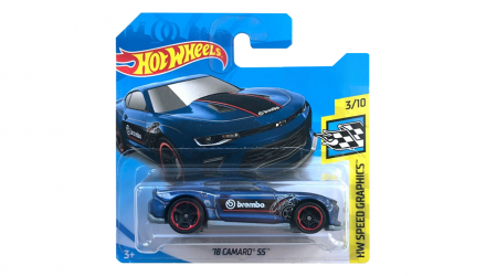 Машинка Базова Hot Wheels '18 Camaro SS Speed Graphics 1:64 FYC99 Blue - Retromagaz, image 1