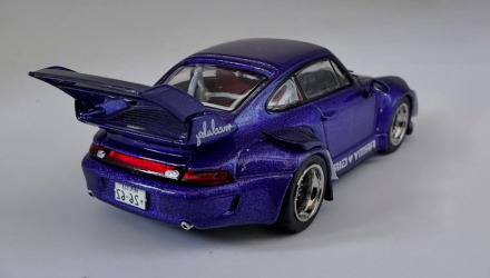 Машинка Premium Tarmac Works Porsche RWB 993 (Porsche 911) Blue Army Girl 1:64 T64-TL017-AG Blue - Retromagaz, image 2
