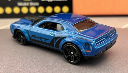 Машинка Базова Hot Wheels '18 Dodge Challenger SRT Demon Muscle Mania 1:64 HKJ54 Blue - Retromagaz, image 3