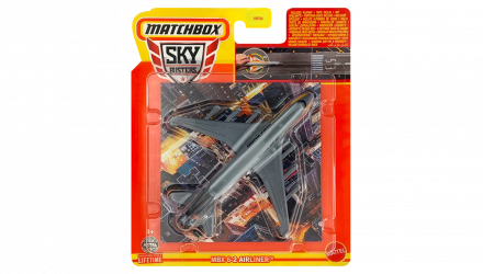 Тематична Машинка Matchbox MBX 6-2 Airliner Sky Busters 1:64 HHT34/HVM39 Grey - Retromagaz, image 1