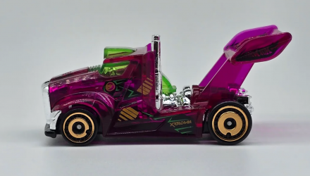 Машинка Базова Hot Wheels Rig Storm Netflix Treasure Hunts X-Raycers 1:64 JBC24 Purple - Retromagaz, image 4