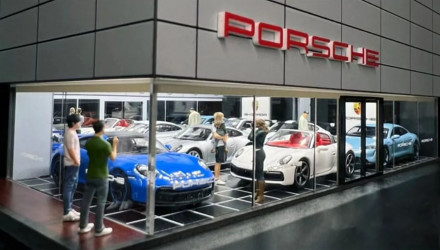 Диорама G-Fans Porsche Center Building 1:64 710031 Black - Retromagaz, image 3