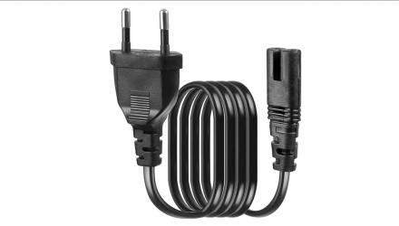 Кабель Colorway Питание 2 pin EU CEE7/16-C7 Black 2m Новий - Retromagaz, image 1