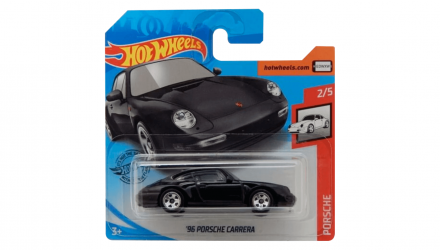 Машинка Базовая Hot Wheels '96 Porsche Carrera Porsche 1:64 GHD19 Black - Retromagaz, image 1