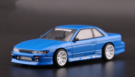 Машинка Premium Tarmac Works VERTEX Nissan Silvia S13 GLOBAL64 1:64 T64G-025-BL Blue - Retromagaz, image 1