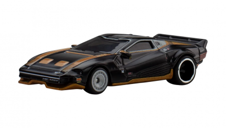 Машинка Premium Hot Wheels Cyberpunk 2077 Quadra Turbo-R V-Tech Pop Culture 1:64 JBL57 Black - Retromagaz, image 1