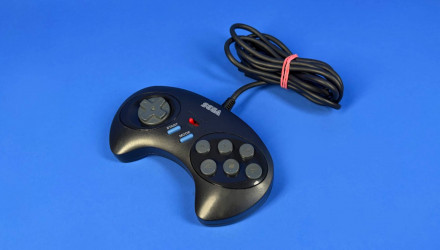 Геймпад Дротовий Sega Mega Drive MK-1470 FAT 6 Button Turbo Black 2m Б/У - Retromagaz, image 1