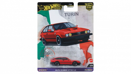 Машинка Premium Hot Wheels Alfa Romeo GTV6 3.0 World Tour 1:64 HRV80 Red - Retromagaz, image 5