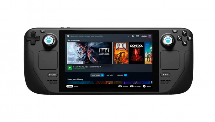 Накладки на Стіки 2шт RMC Cat Paw Nintendo Switch Wii Steam Deck Blue- White - Retromagaz, image 2