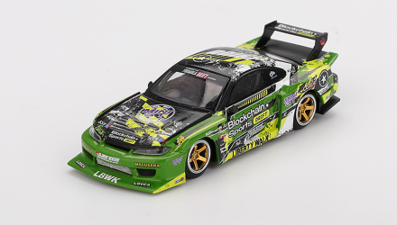 Машинка Premium MINI GT Nissan LB-Super Silhouette S15 SILVIA #555 V2 2024 Formula Drift 1:64 MGT00823-СH Green - Retromagaz, image 1