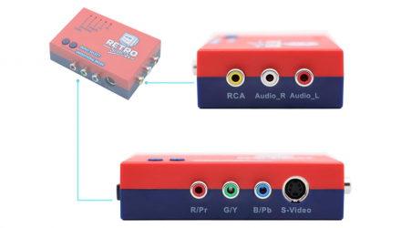 Адаптер Комбінований RetroScaler N64 2X AV to HDMI Converter and Line-Doubler Red Blue Новий - Retromagaz, image 4