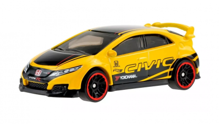 Тематична Машинка Hot Wheels '16 Honda Civic Type R Honda 1:64 HDH18 Yellow - Retromagaz, image 2