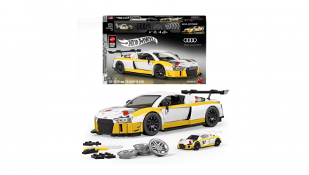 Конструктор Hot Wheels Mattel Brick Shop Hot Wheels ‘15 Audi R8 Lms 820 Деталей JFT18 White - Retromagaz, image 1