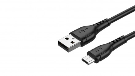 Кабель Wibrand Boa PVC charging data cable for USB 2.0 - Micro-USB Black 1m Новий - Retromagaz, image 3