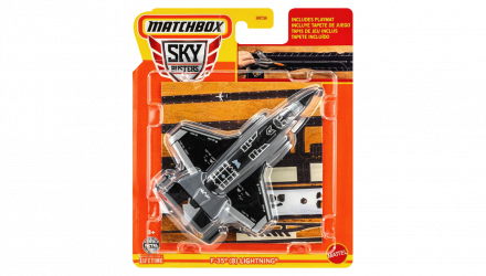 Тематическая Машинка Matchbox F-35 (B) Lightning Sky Busters 1:64 HHT34/HVM40 Black - Retromagaz, image 1