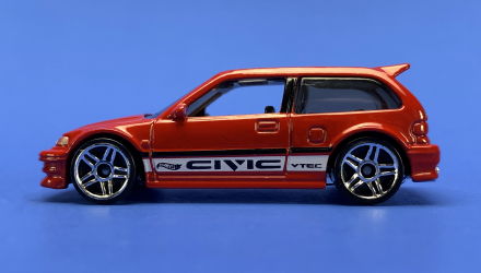 Машинка Базова Hot Wheels '90 Honda Civic EF J-Imports 1:64 HKJ16 Red - Retromagaz, image 4