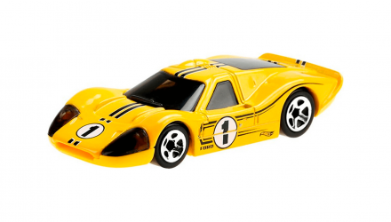 Машинка Базовая Hot Wheels '67 Ford GT40 Mk.IV Race Day 1:64 GTB67 Yellow - Retromagaz, image 2