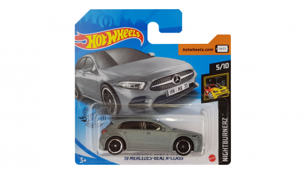 Машинка Базова Hot Wheels '19 Mercedes-Benz A-Class Nightburnerz 1:64 GHF60 Grey - Retromagaz, image 1