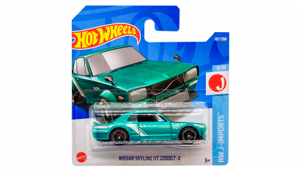 Машинка Базова Hot Wheels Nissan Skyline H/T 2000GT-X Super Treasure Hunt STH J-Imports 1:64 HCY15 Green - Retromagaz, image 1