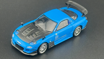 Машинка Premium MINI GT Mazda RX-7 RE-Amemiya 20B NA 3ROTOR-7 “Ama-san Go” 1:64 MGT01046-СH Blue - Retromagaz, image 4
