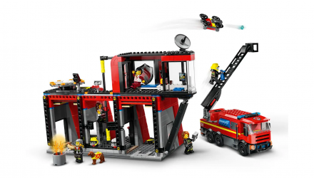 Конструктор Lego Fire Station with Fire Truck City 60414 Новый - Retromagaz, image 3