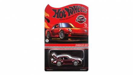 Машинка Premium Hot Wheels Porsche 959 Red Line Club RLC 1:64 HGK85 Dark Red - Retromagaz, image 1