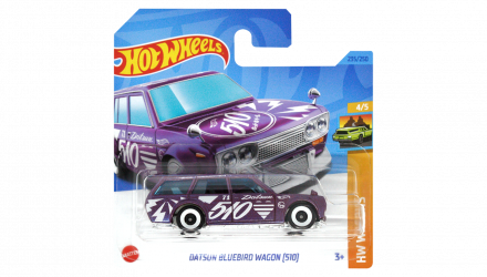 Машинка Базова Hot Wheels Datsun Bluebird Wagon (510) Wagons 1:64 HKH72 Purple - Retromagaz, image 1