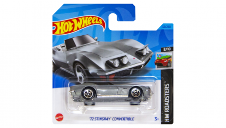 Машинка Базовая Hot Wheels '72 Stingray Convertible Roadsters 1:64 HKK12 Silver - Retromagaz, image 1