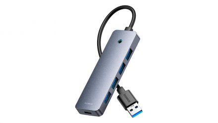 Адаптер Baseus UltraJoy Series 4-Port  HUB Lite USB - USB 3.0 4шт + Type-C Black 0.5m - Retromagaz, image 2