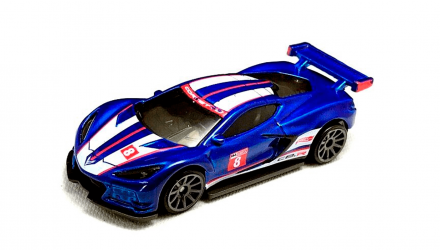 Машинка Базовая Hot Wheels Corvette C8.R Then and Now 1:64 HCT73 Blue - Retromagaz, image 2