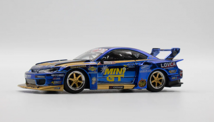 Машинка Premium MINI GT Nissan LB-Super Silhouette S15 SILVIA 1:64 MGT01185-CH Blue - Retromagaz, image 4