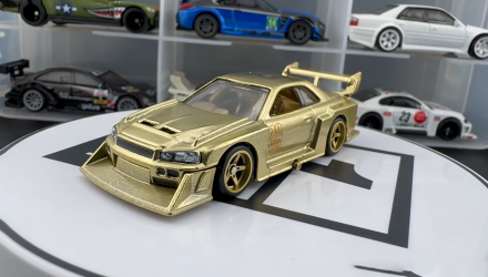Машинка Premium Hot Wheels LB-ER34 Super Silhouette Nissan Skyline Chase Aerostyles 1:64 JKF36 Gold - Retromagaz, image 1