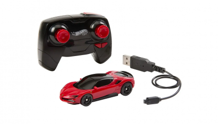 Машинка Радіокерована Hot Wheels Ferrari SF90 Stradale Assetto Fiorano 1:64 JGD09 Red - Retromagaz, image 1
