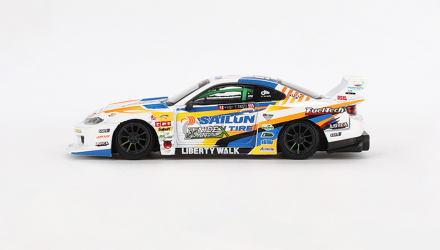 Машинка Premium MINI GT Nissan LB-Super Silhouette S15 SILVIA #555 2023 Formula Drift Japan 1:64 MGT00895 White - Retromagaz, image 3