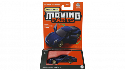 Тематическая Машинка Matchbox Porsche 911 Carrera Moving Parts 1:64 FWD28/HVN02 Blue - Retromagaz, image 1