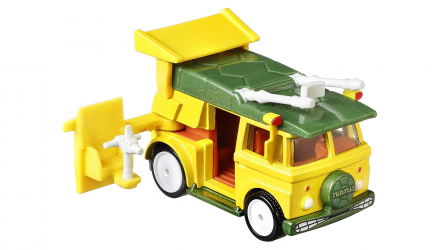 Машинка Premium Hot Wheels Teenage Mutant Ninja Turtles Party Wagon Rep. Entertainment 1:64 DMC55/GJR50 Yellow - Retromagaz, image 4