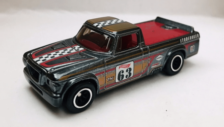 Машинка Базова Hot Wheels '63 Studebaker Champ Super Treasure Hunt STH Hot Trucks 1:64 HCY14 Black - Retromagaz, image 4