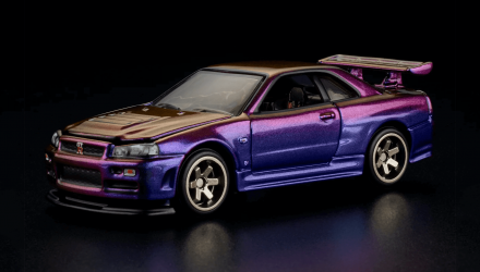 Машинка Premium Hot Wheels Nissan Skyline GT-R (BNR34) Red Line Club RLC 1:64 HWF14 Purple - Retromagaz, image 1