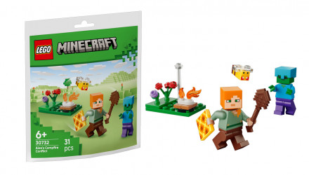 Конструктор Lego Конфликт Возле Костра Алекс Minecraft 30732 Новый - Retromagaz, image 1